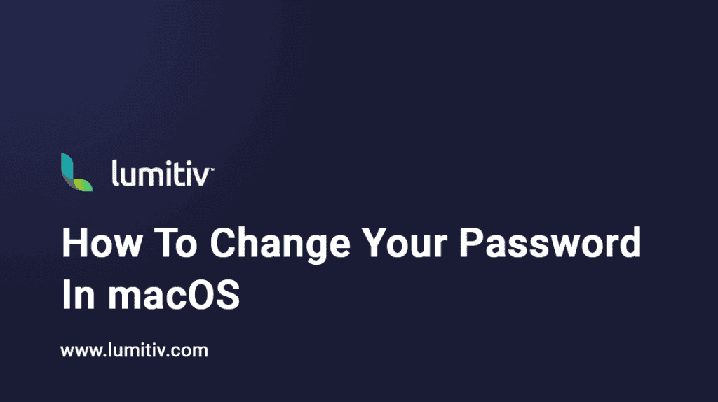How to Change Your Password in macOS