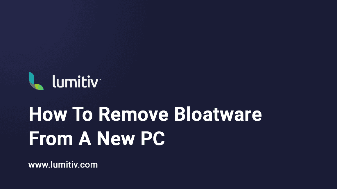 How to Remove Bloatware from a New PC